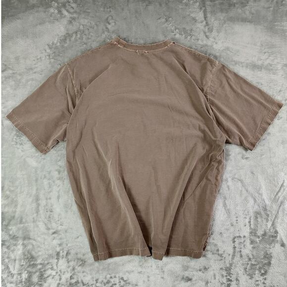 RedHead Brand Co distressed thrashed brown front pocket casual tshirt mens XL - Picture 2 of 7